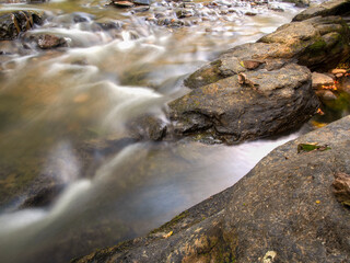 Multiple long exposure composite of the stream of the Moniquira river, a tropical tributary of the Suarez river, captured near the town of the same name in central Colombia.