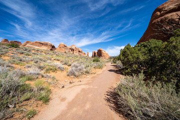 The Devils Garden trail, in Arches National Park Utah
