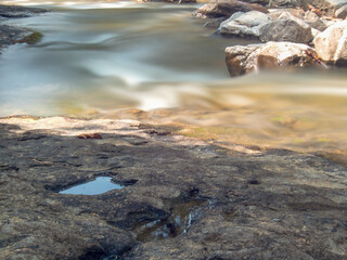 Multiple long exposure composite of the stream of the Moniquira river, a tropical tributary of the Suarez river, captured near the town of the same name in central Colombia.