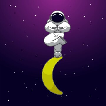 astronaut cartoon character ilustration