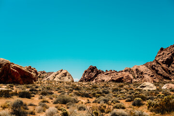 Red Rocks at the Valley of Fire Park in Nevada, USA.
