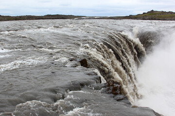 Island - Dettifoss-Wasserfall und Jökulsárgljúfur-Schlucht / Iceand - Dettifoss Waterfall and Jökulsárgljúfur Gorge /