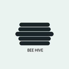 Bee hive vector icon illustration sign