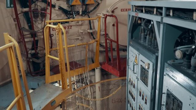 Underground mine for launching nuclear missile. View inside mine.