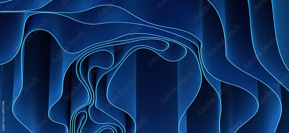 Poster abstract blue waves stripe pattern background