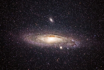Andromeda Galaxy M31, night sky with galaxy