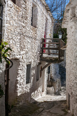 Fassade in Capileira einem weissen Bergdorf in den Alpujarras