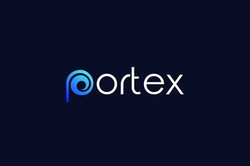 letter p wave logo design