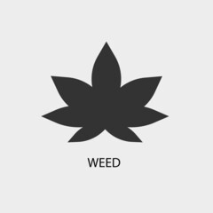 Weed vector icon illustration sign