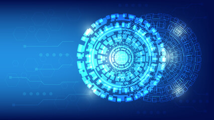 Hi tech technology background. futuristic digital computer data system concept
