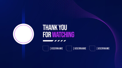 Youtube End Screen Template. Youtube Video Template, background, Outro Card, 
endscreen, banner, channel. Social media design.