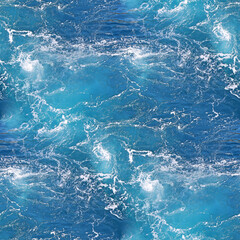 Seawater with sea foam as seamless background