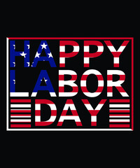 Happy Labor Day Typography T-shirt Design 