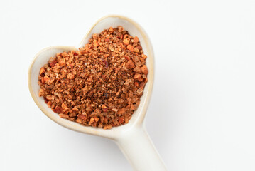 Burger Seasoning on a Heart Shaped Spoon