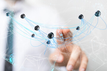 conference Digital Network and data concept 3d