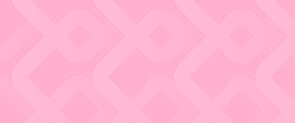 Abstract horizontal pink banner with geometric shape