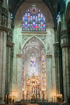 Milan Cathedral in Lombardy, Italy.