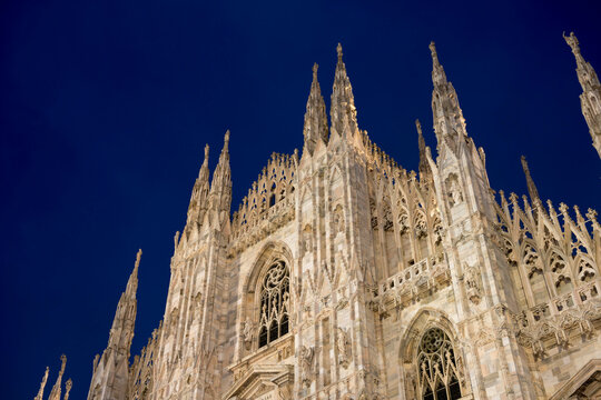 Milan Cathedral at Nigth in Lombardy, Italy.