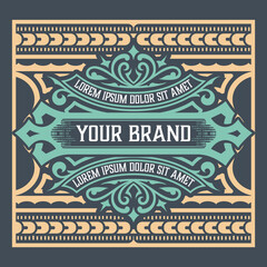 Western card with vintage style