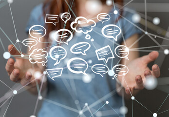 speaking bubble communication conference Digital Network