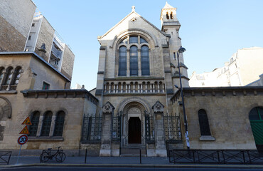 Fototapeta na wymiar The church of the Spanish Mission in Paris, France.