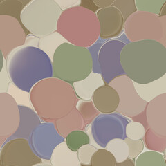 Seamless pastel color bubbles creative abstract pattern for textile, fabric, wrapping paper, wallpaper