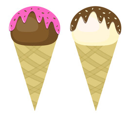 Ice cream concept illustration vector template dessert food