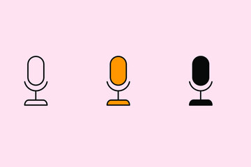 microphone icons symbol vector elements for infographic web