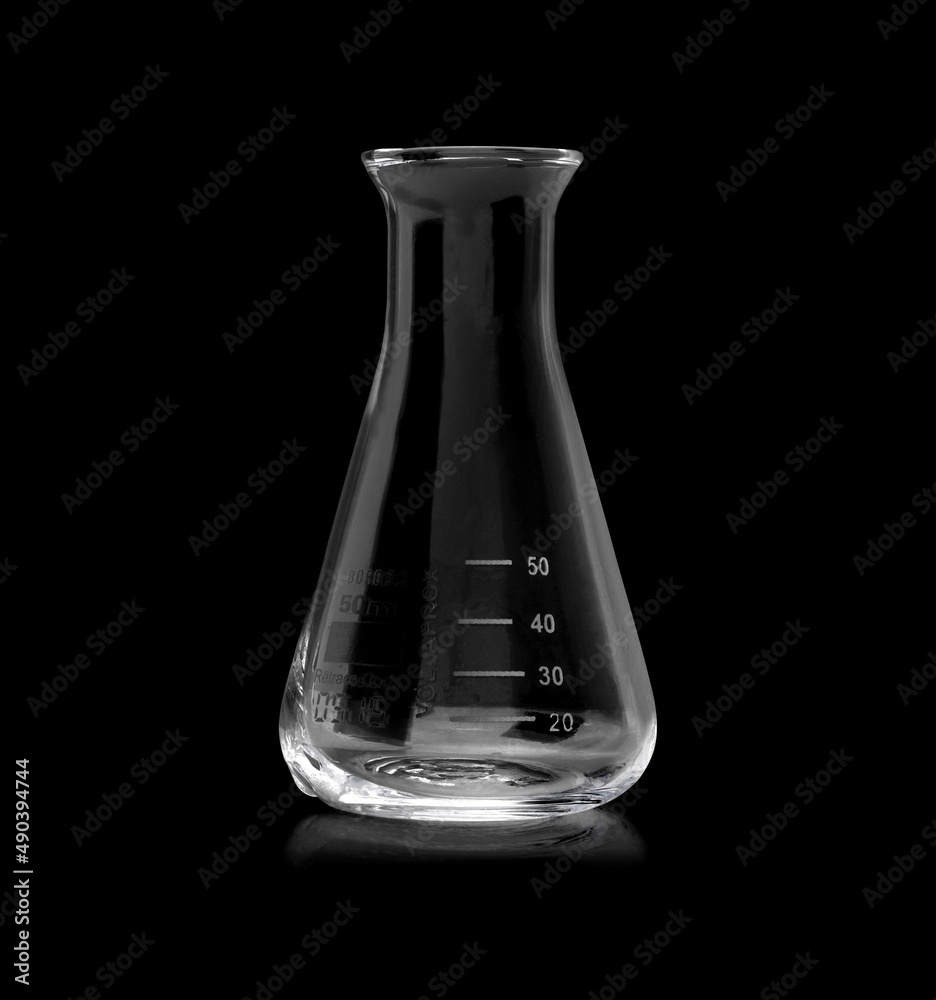 Wall mural glass flask empty isolated