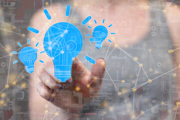 Neural network 3D illustration. Big data and cybersecurity