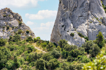 Klettern in den Dentelles de Montmirail in der Provence