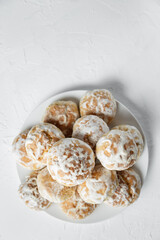 Plate with tasty homemade gingerbread cookies.