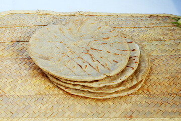 indian gujarati traditional food roti,rotla or indian flat bread