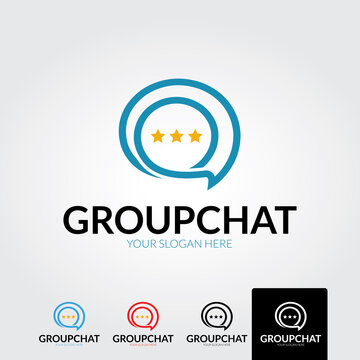 Minimal chat logo template - vector
