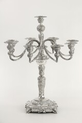 
Antique silver candelabra  
