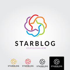 Minimal star logo template - vector