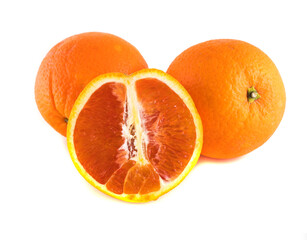 Citrus fruits: tangerines isolated on white background