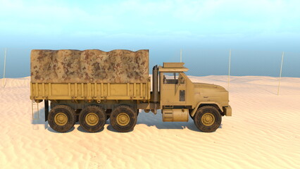 Obraz premium 軍用トラック