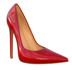 Obraz premium red high heel shoes