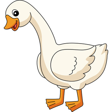 Goose Cartoon Colored Clipart Illustration