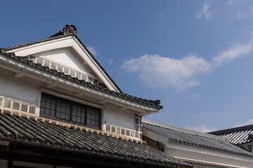 日本の岡山県矢掛町の古くてとても美しい建物