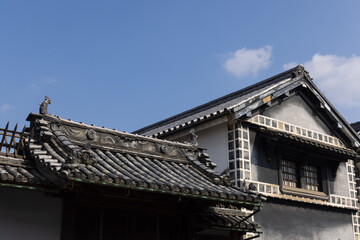 日本の岡山県矢掛町の古くてとても美しい建物