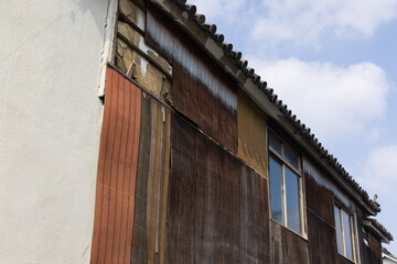 日本の岡山県矢掛町の古くてとても美しい建物