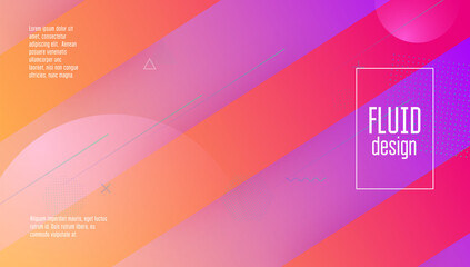 Fluid Layout. Cool Landing Page. Bright Page. Futuristic Flyer. Pink Memphis Background. Technology Presentation. Art Dynamic Shape. Geometric Screen. Violet Fluid Layout