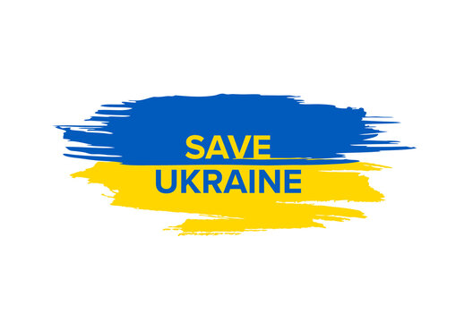 Support Ukraine Conceptual Illustration Badge Layout