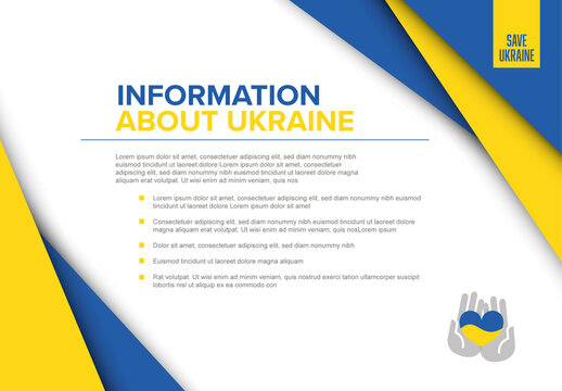 Support Ukraine Flyer Poster Leaflet Layout