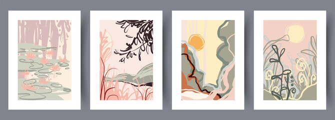 Printable wall art vector poster set. © aprint22com