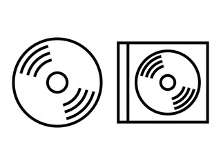 シンプルCDアイコンセットA：黒