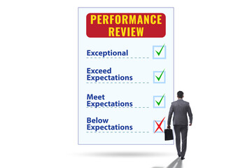 Employee annual performance review concept