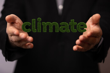 climate modern green 3d word